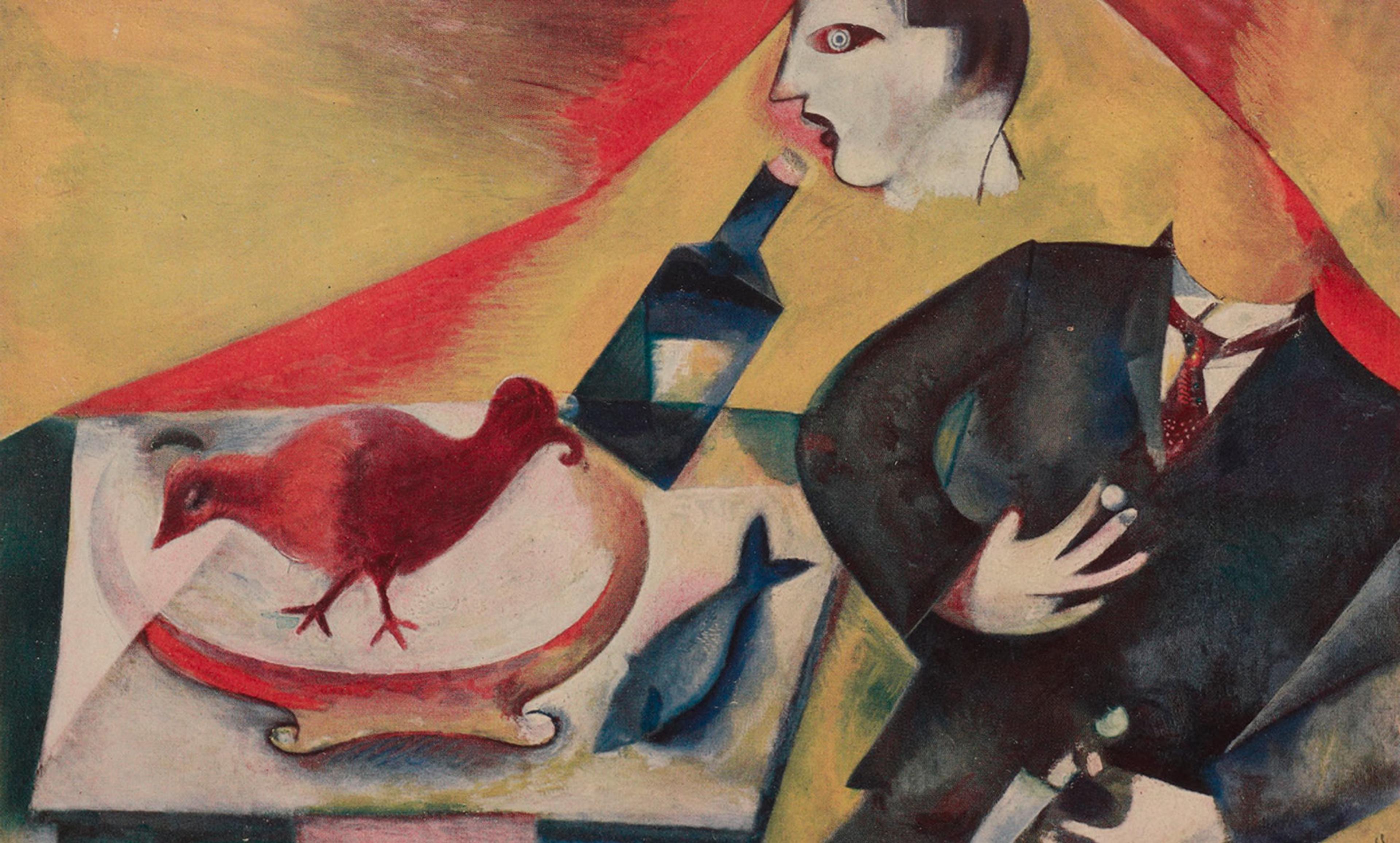<p>Detail from <em>The Drunkard</em> (1912) by Marc Chagall. <em>Courtesy Wikipedia</em></p>