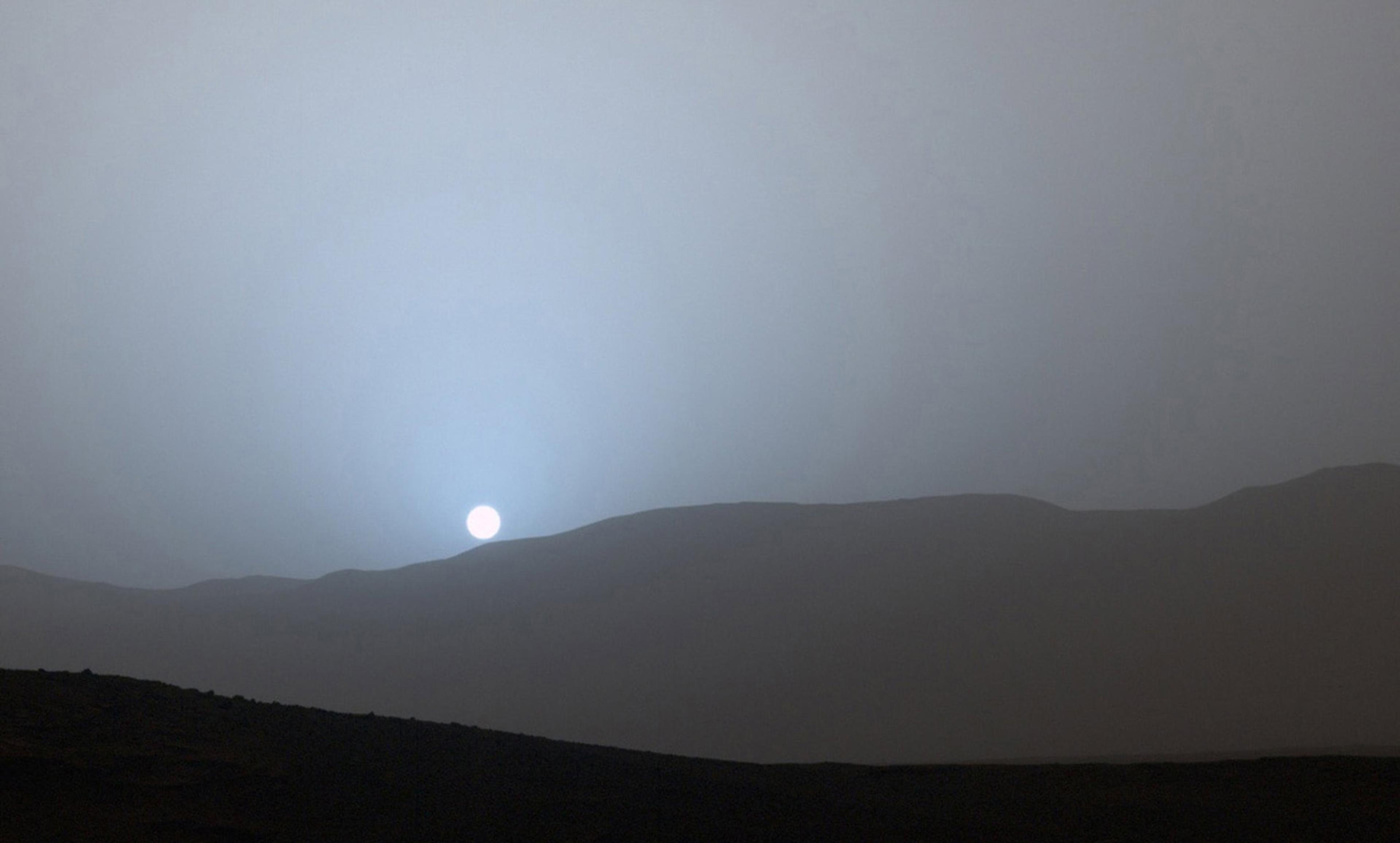 <p>The first colour sunset captured on camera by NASA’s Mars Curiosity Rover, April 2015. <em>Courtesy NASA/JPL-Caltech/MSSS/Texas A&amp;M International University</em></p>