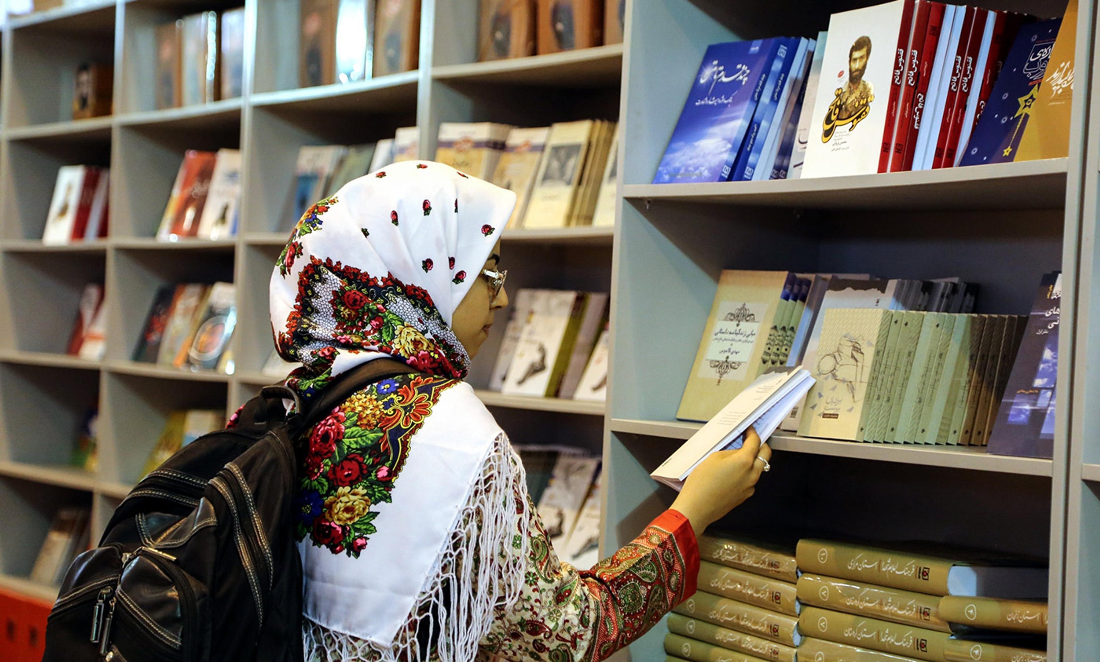 <p>At the Tehran Book Fair. <em>Photo by Fatemeh Bahrami/Anadolu Agency/Getty</em></p>
