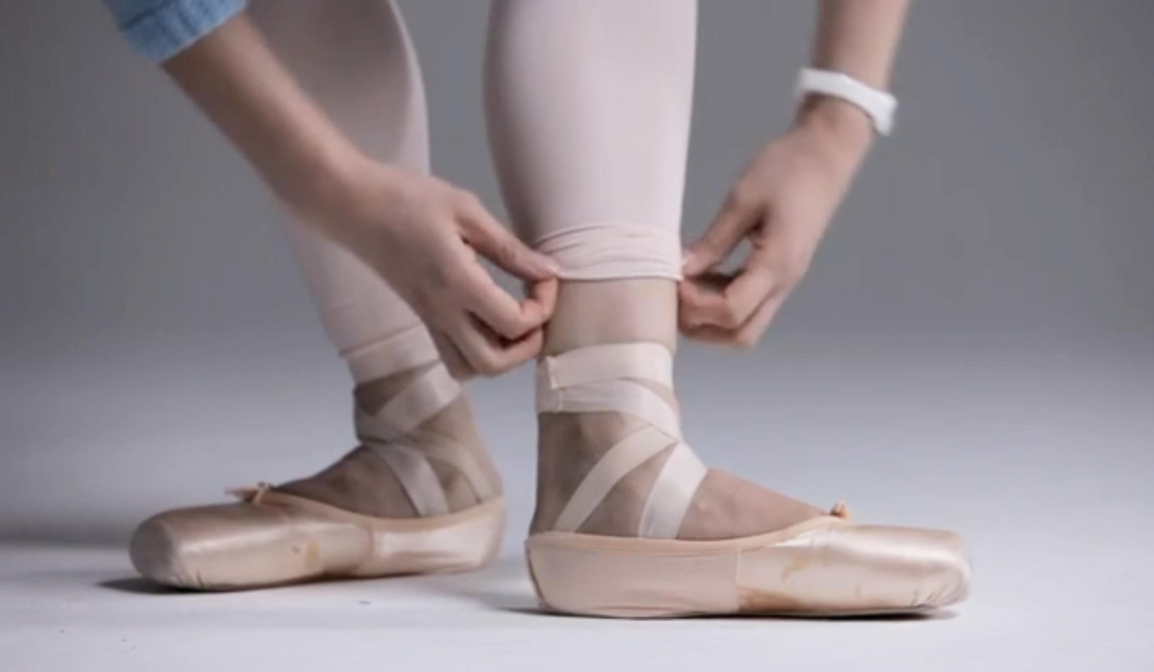 The incredible lightning-fast way to put your pointe shoes on: we pres