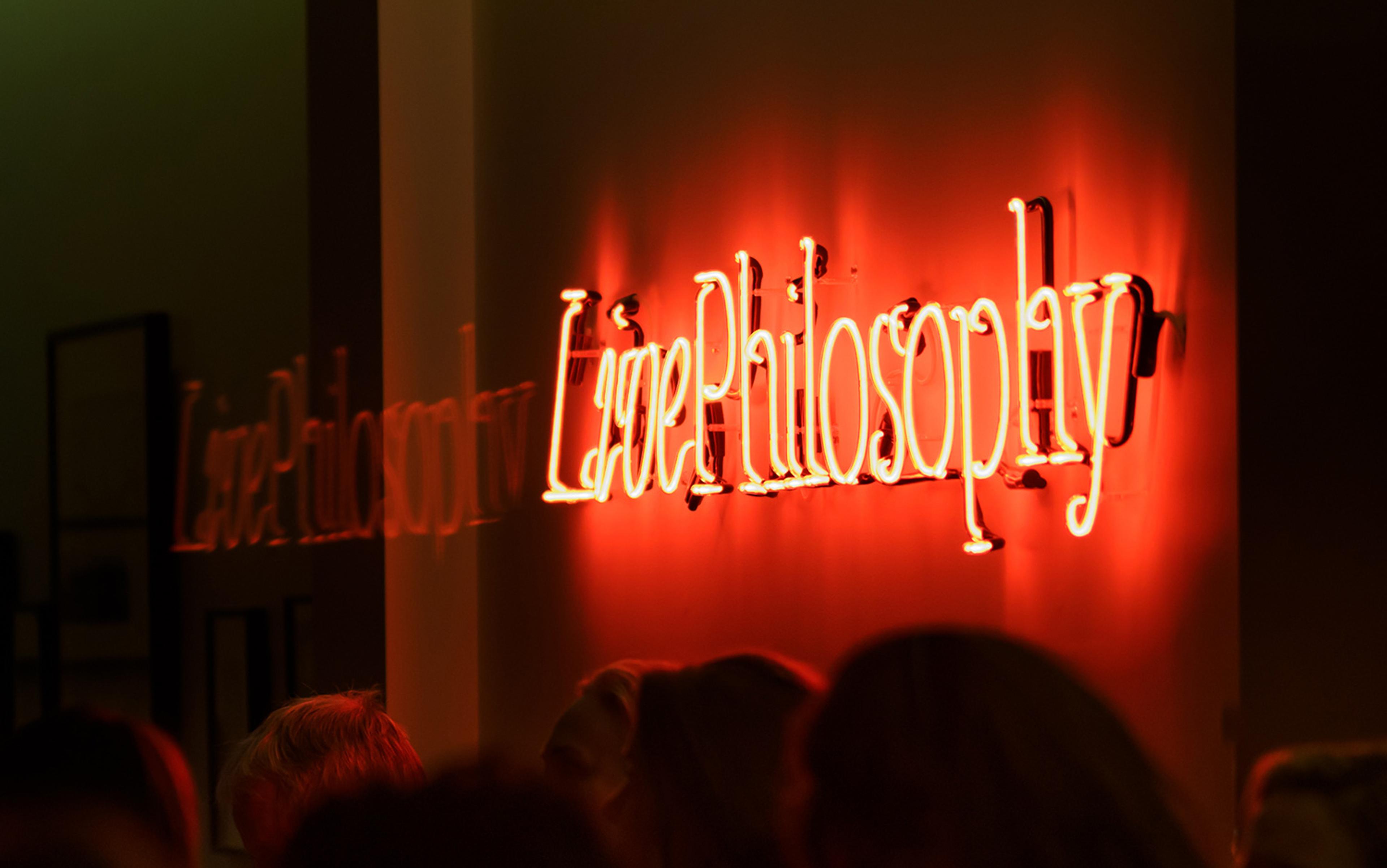 Live philosophy neon sign