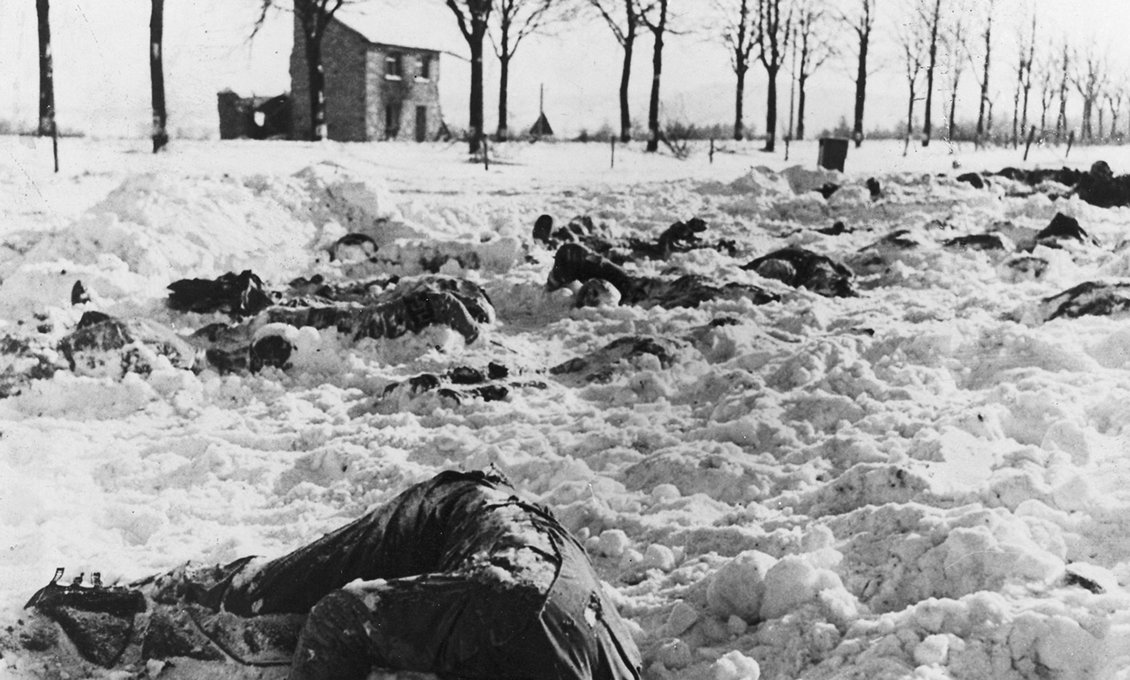 <p>American soldiers murdered by the 1st SS Panzer Division at Malmedy, 14 January 1945. <em>Photo Wikipedia</em></p>