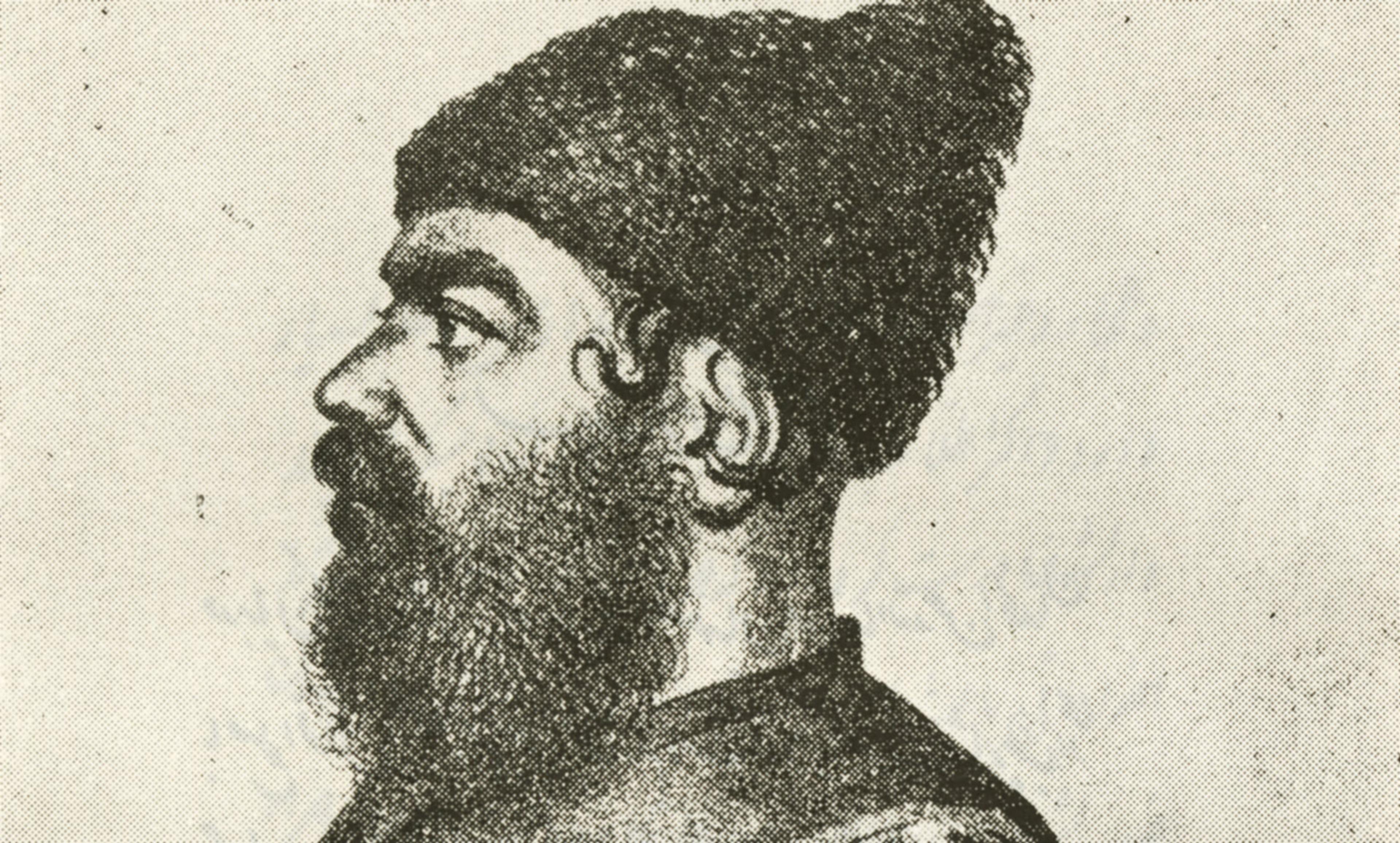 <p>A drawing of Mirza Salih in later life. <em>Photo courtesy the author</em></p>