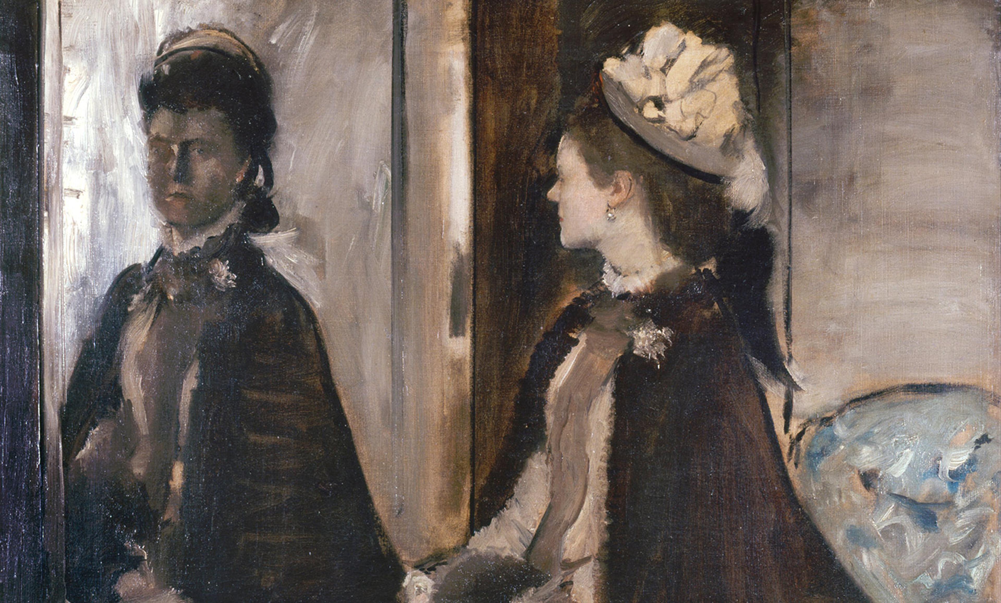 <p>Detail from <em>Madame Jeantaud au miroir</em> by Edgar Degas <em>c</em>1875. <em>Courtesy Wikipedia</em></p>