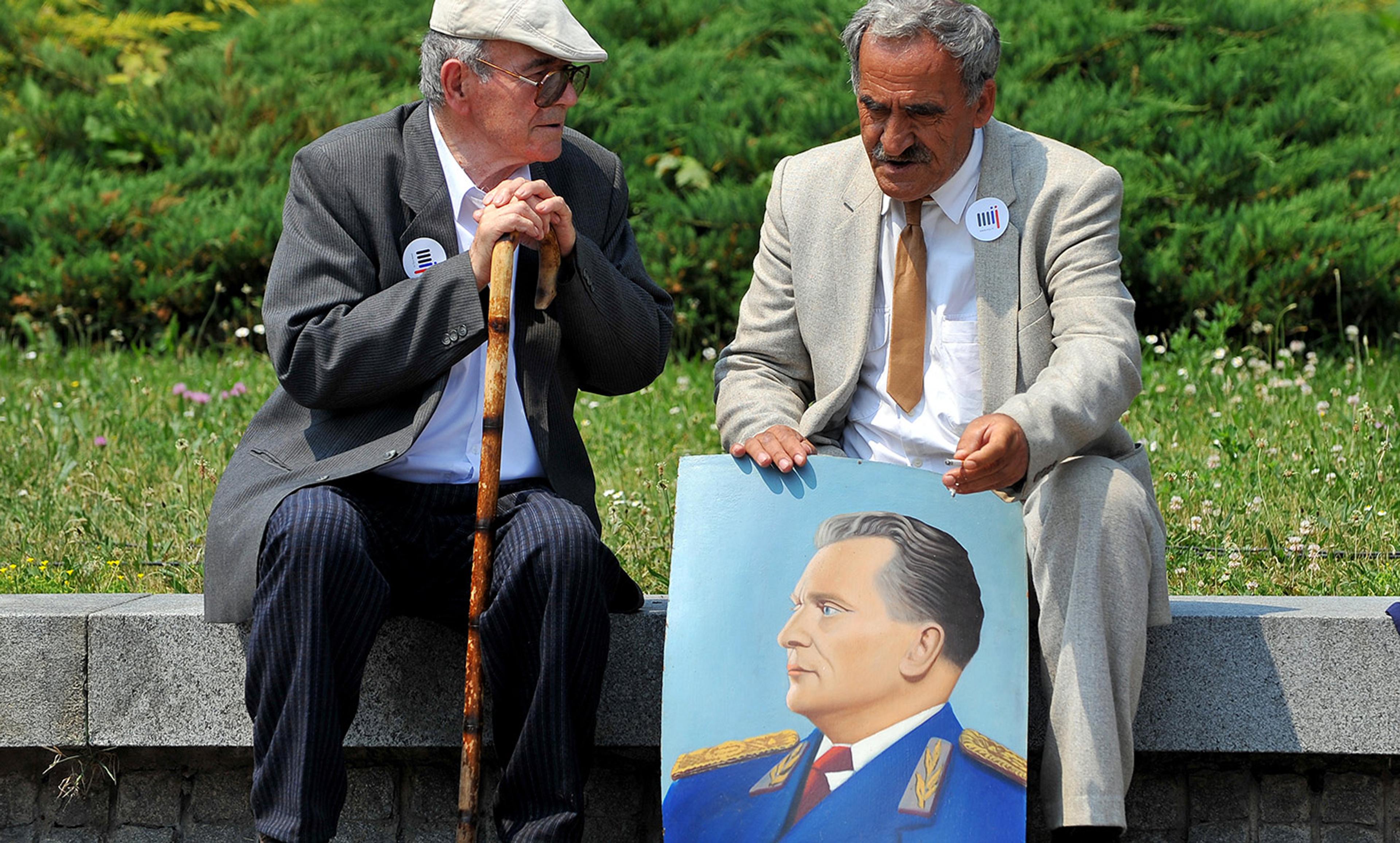 <p>Admirers of Josip Broz Tito from all over the former Yugoslavia convene in Belgrade on the occasion of the late marshal’s birthday. <em>Photo by Andrej Isakovic/AFP/Getty</em></p>