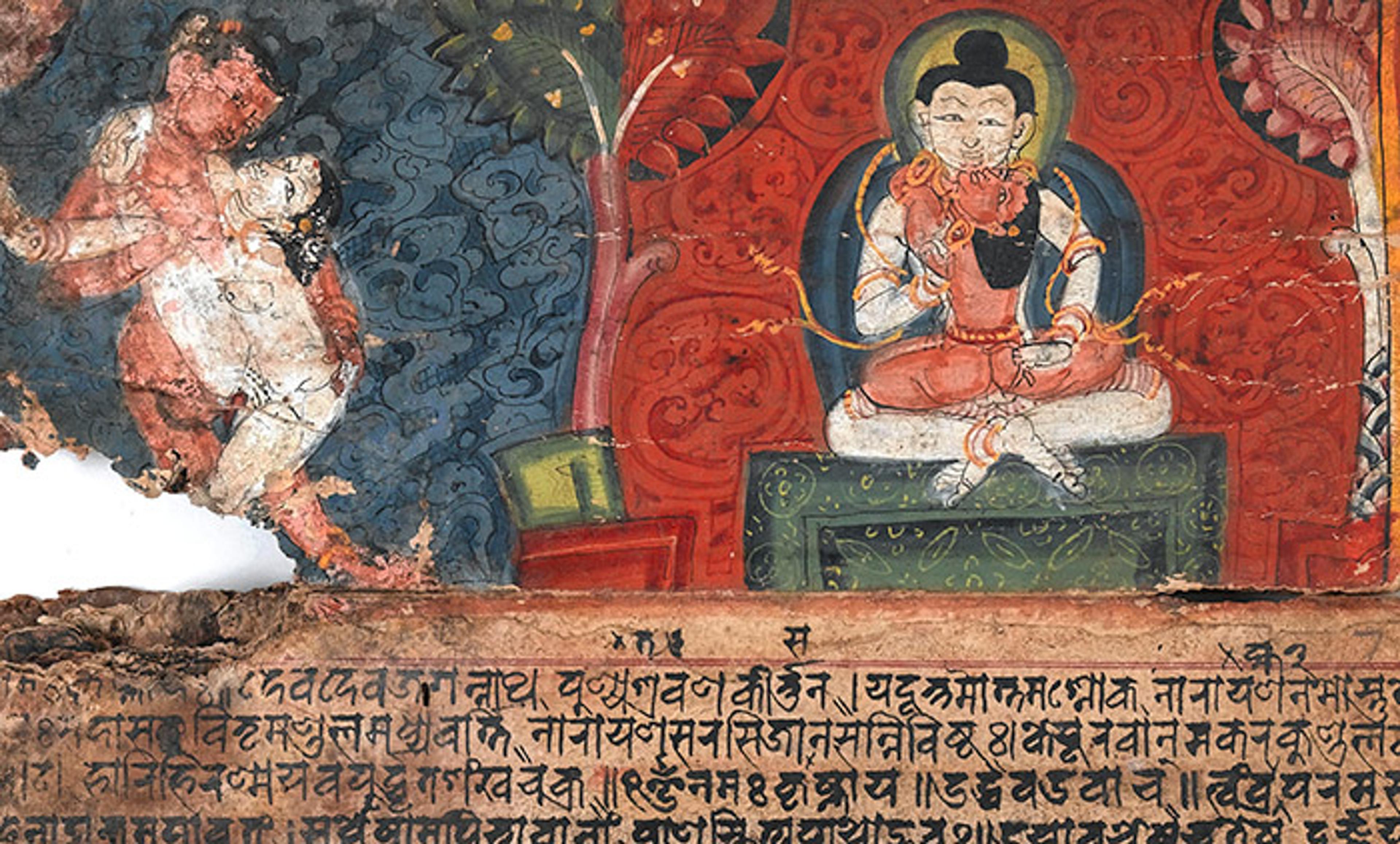 <p>Detail from a Nepalese Kama Sutra manuscript.<em> Photo courtesy the Wellcome Collection</em></p>