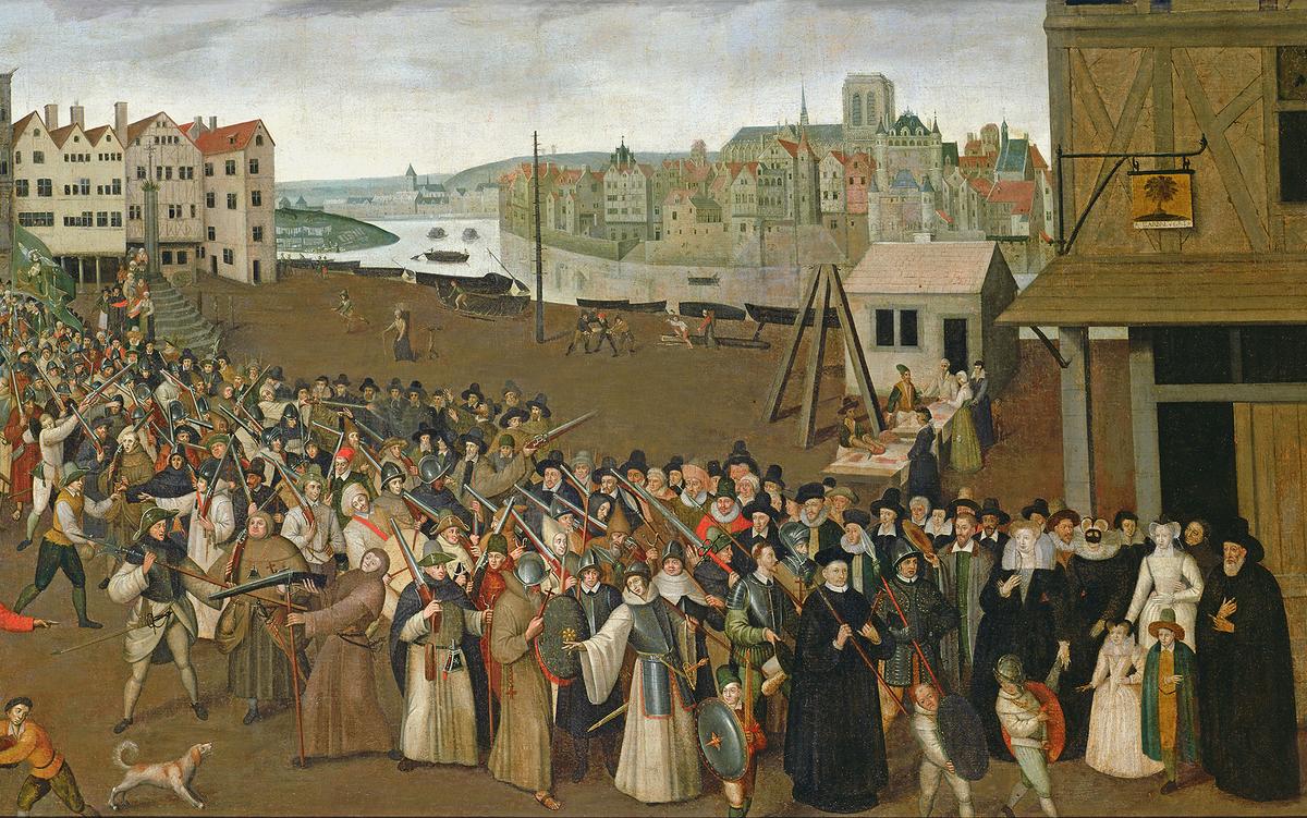 Procession of the Catholic Holy League on the Place de Grève, Paris, 1590-3 (oil on canvas). Such displays of intolerance became increasingly rare wi