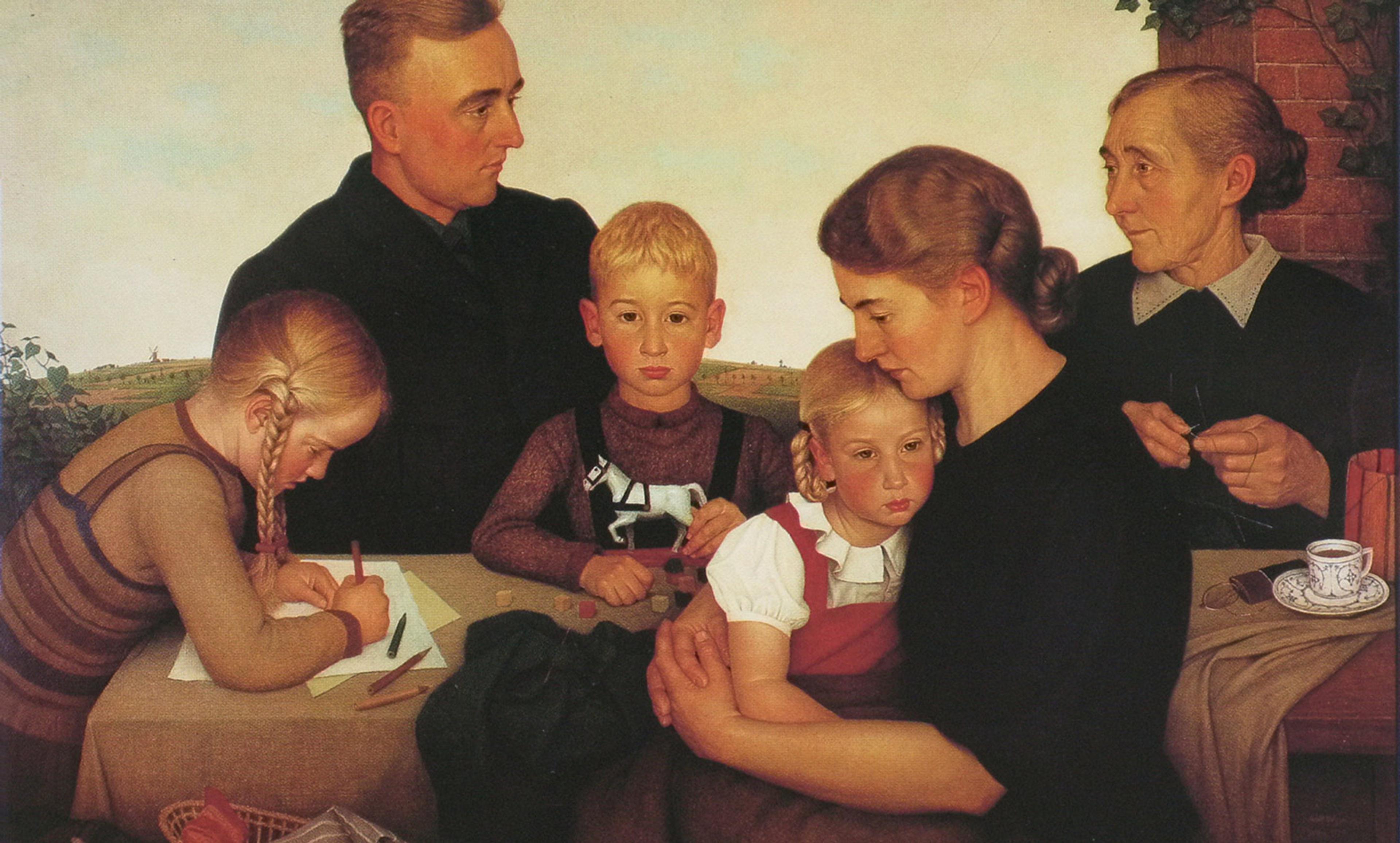 <p>Detail from <em>Farm family from Kalenberg</em> (1939) by Adolf Wissel. <em>Courtesy Federal Republic of Germany</em></p>