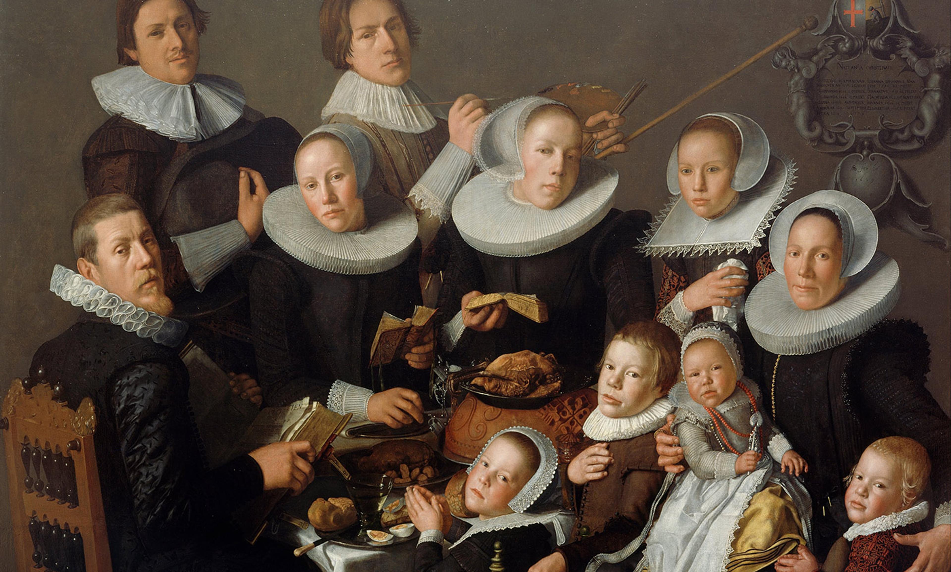 <p><em>Portrait of the Painter Andries van Bochoven and his Family </em>by Andries van Bochoven (1629) Utrecht. <em>Photo courtesy Centraal Museum/Wikimedia</em></p>