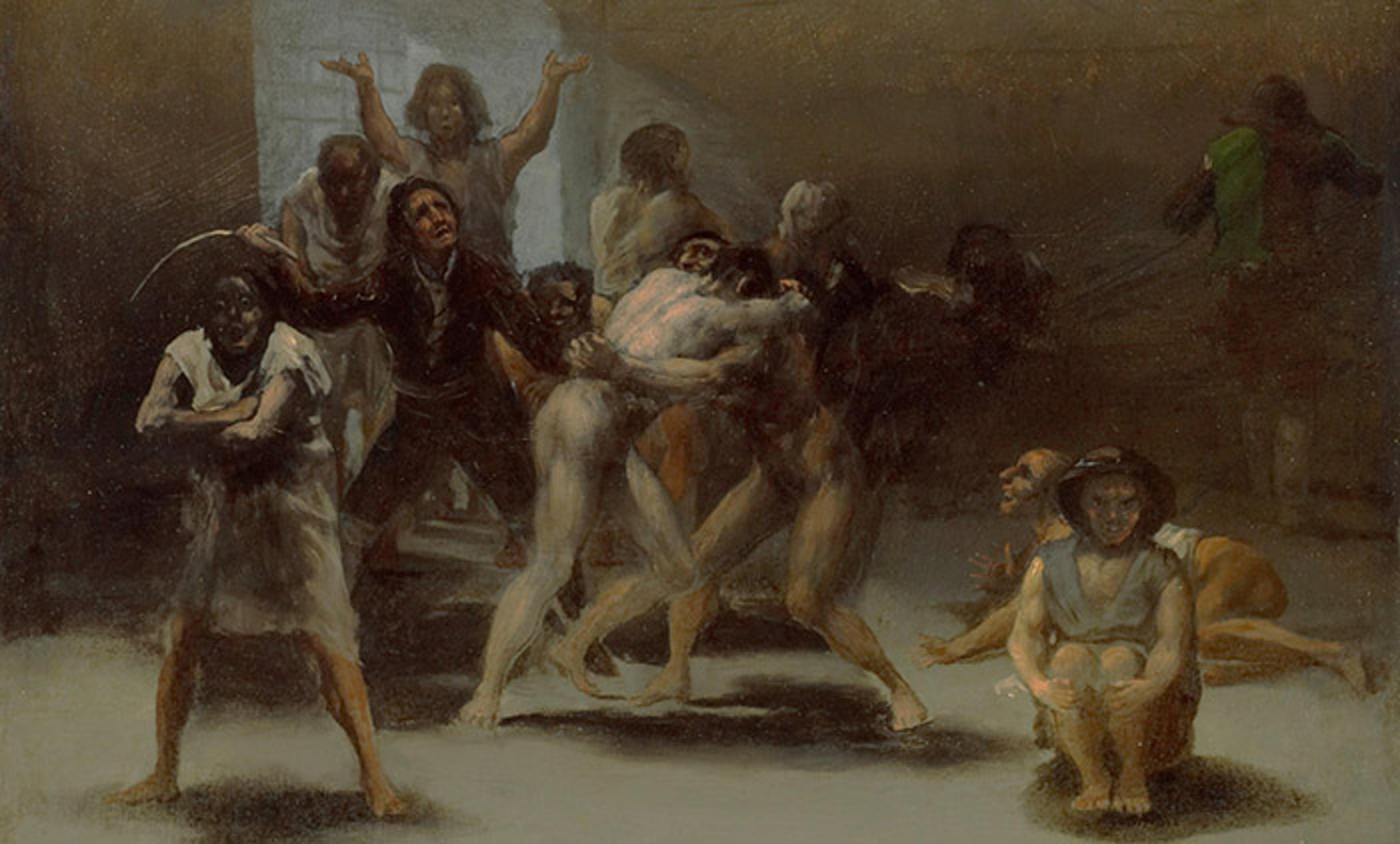 <p><em>Yard with Lunatics </em>1794, (detail) by Francisco José de Goya y Lucientes. <em>Courtesy Wikimedia/Meadows Museum, Dallas</em></p>