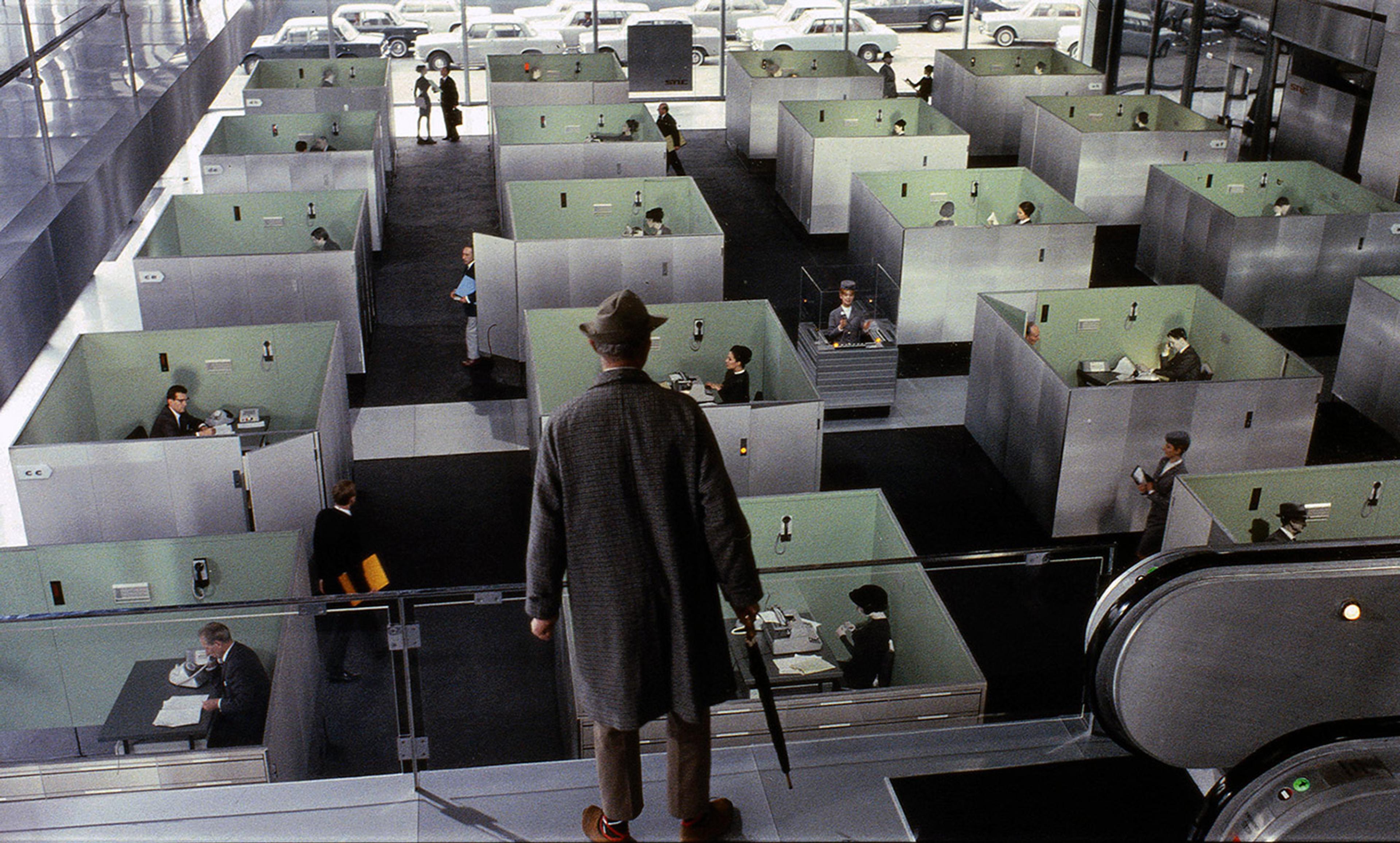 <p>From Jacques Tati’s <em>Playtime</em> (1967). <em>Image courtesy Les Films de Mon Oncle – Specta Films CEPEC</em></p>