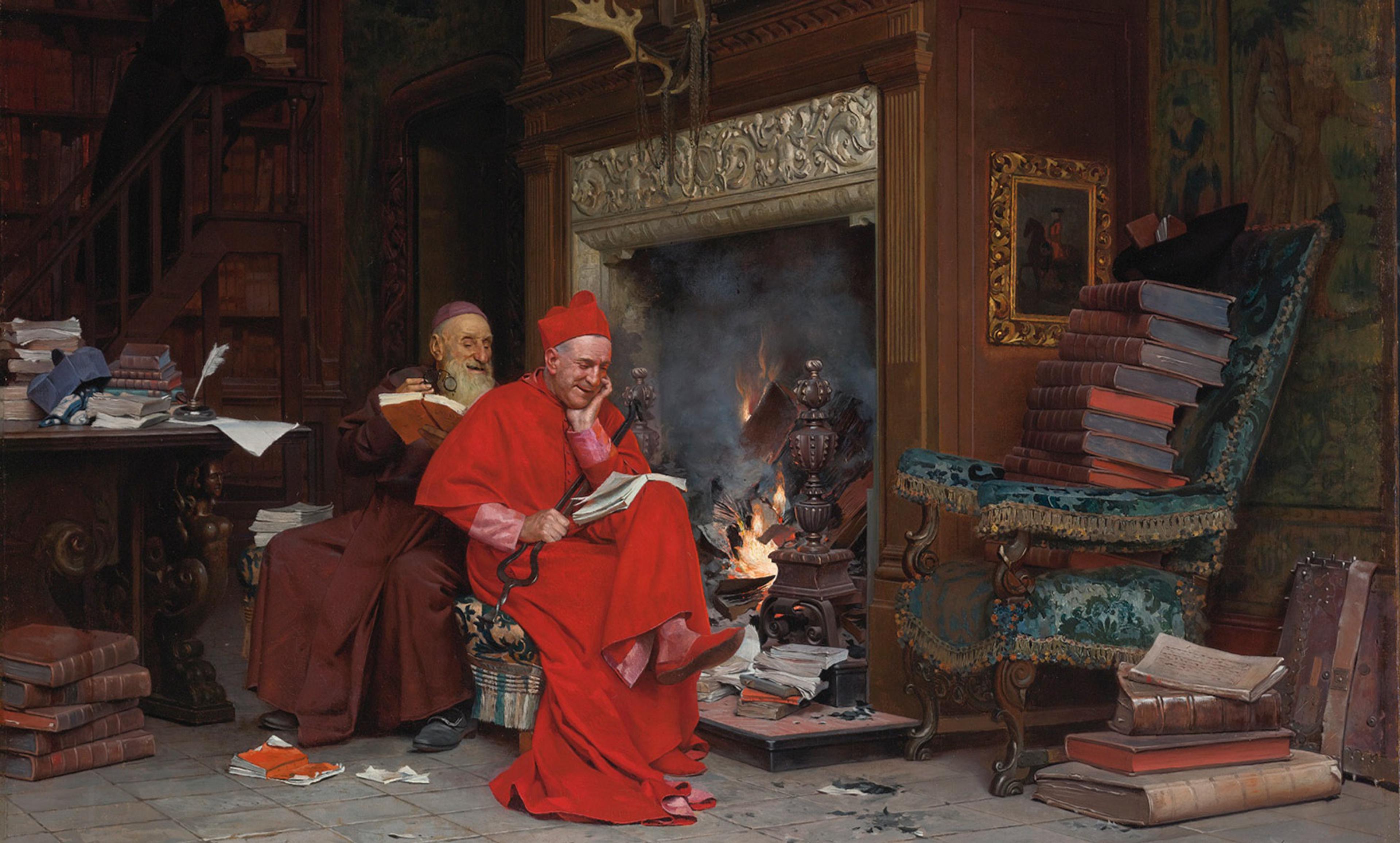 <p><em>The Committee on Moral Books</em> (1866) by Jehan-Georges Vibert. <em>Courtesy Wikipedia</em></p>