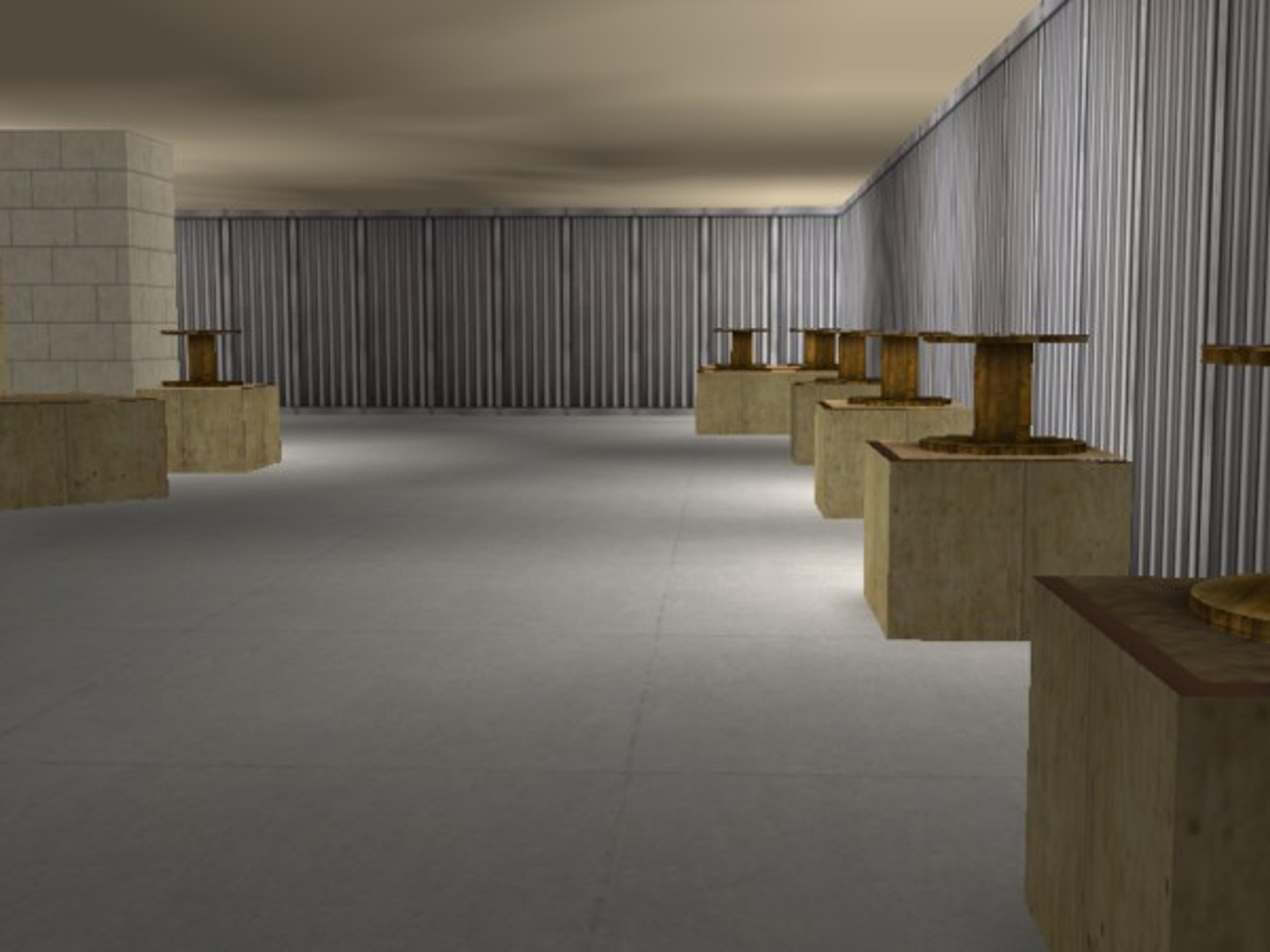 A computer-generated image of a warehouse