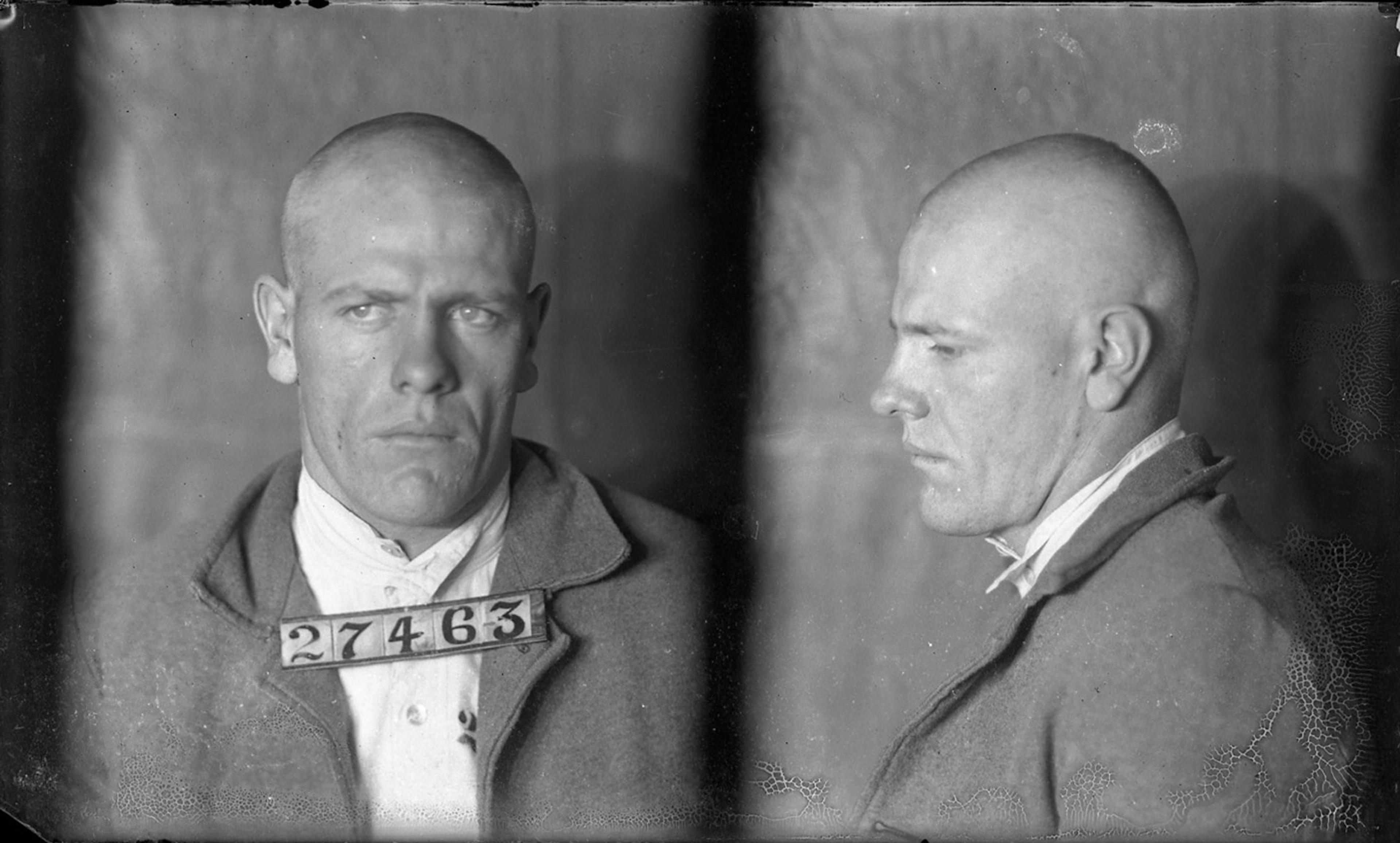 <p>Arthur Defenbaugh, inmate #27463 photographed in 1924. <em>Courtesy Missouri State Archives</em></p>