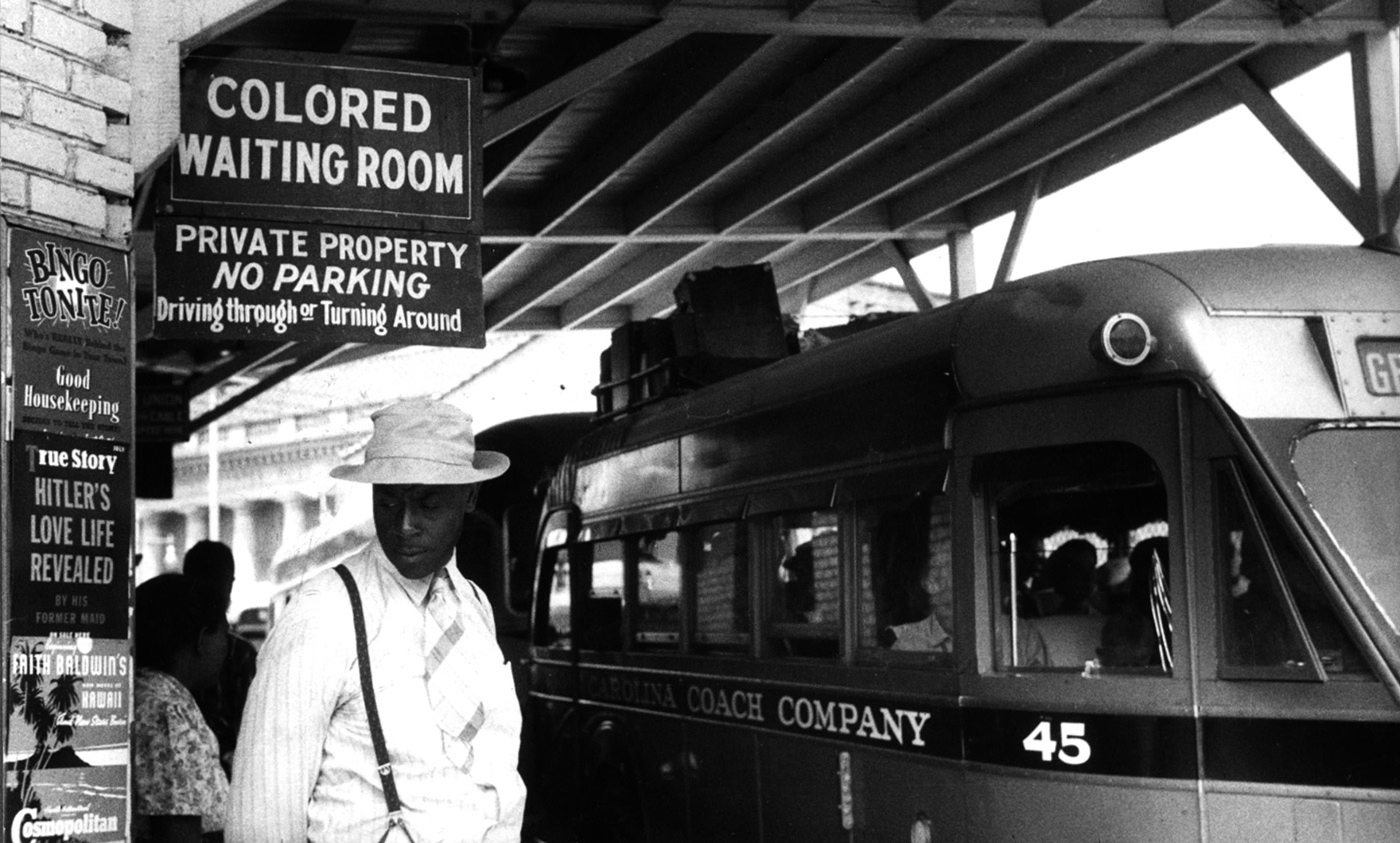 <p>‘At the bus station in Durham, North Carolina.’ May 1940. <em>Photo by Jack Delano/FSA/Library of Congress</em>.</p>