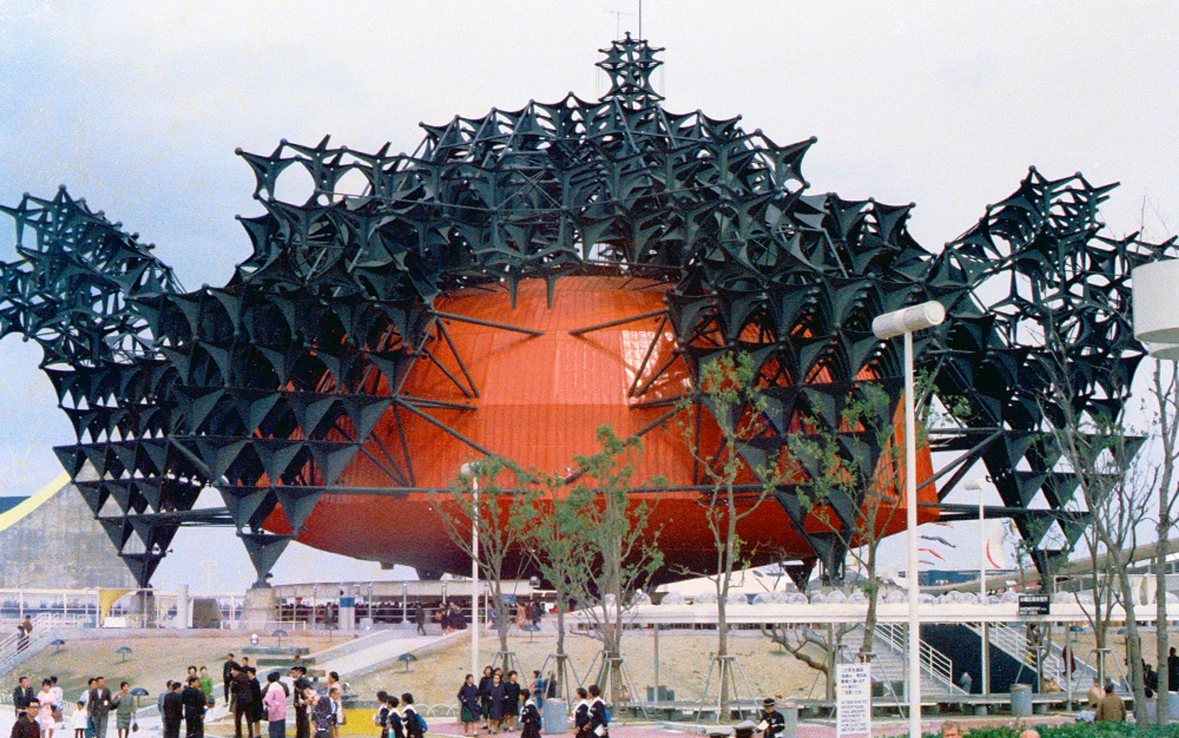 <p>Kurokawa’s Toshiba-IHI Pavilion, Osaka Expo 1970. <em>Takato Manui/Wikimedia</em></p>