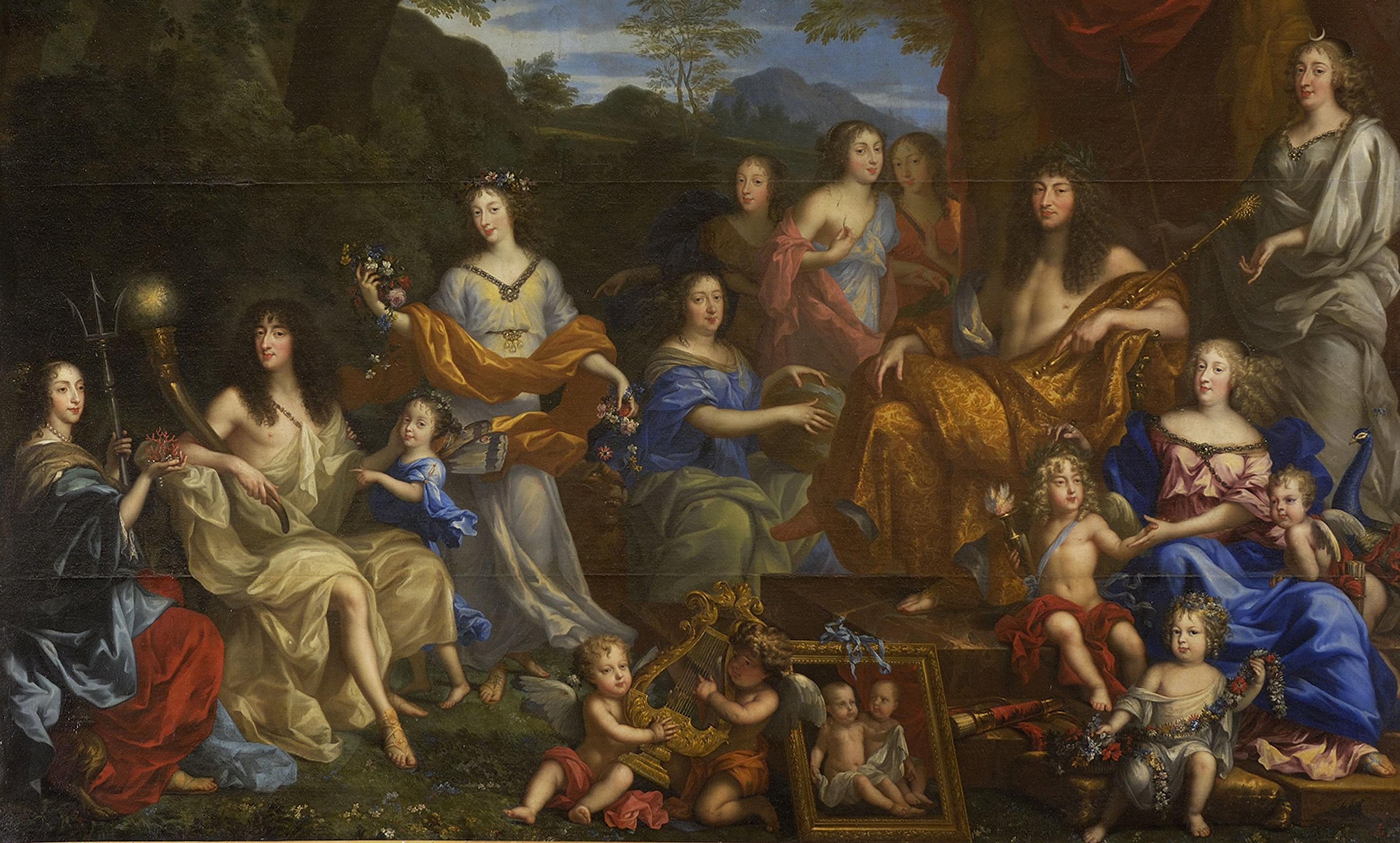 <p>You’ve got her eyes; <em>Louis XIV and the Royal Family</em> (1670), by Jean Nocret. <em>Courtesy Palace of Versailles/Wikimedia</em></p>