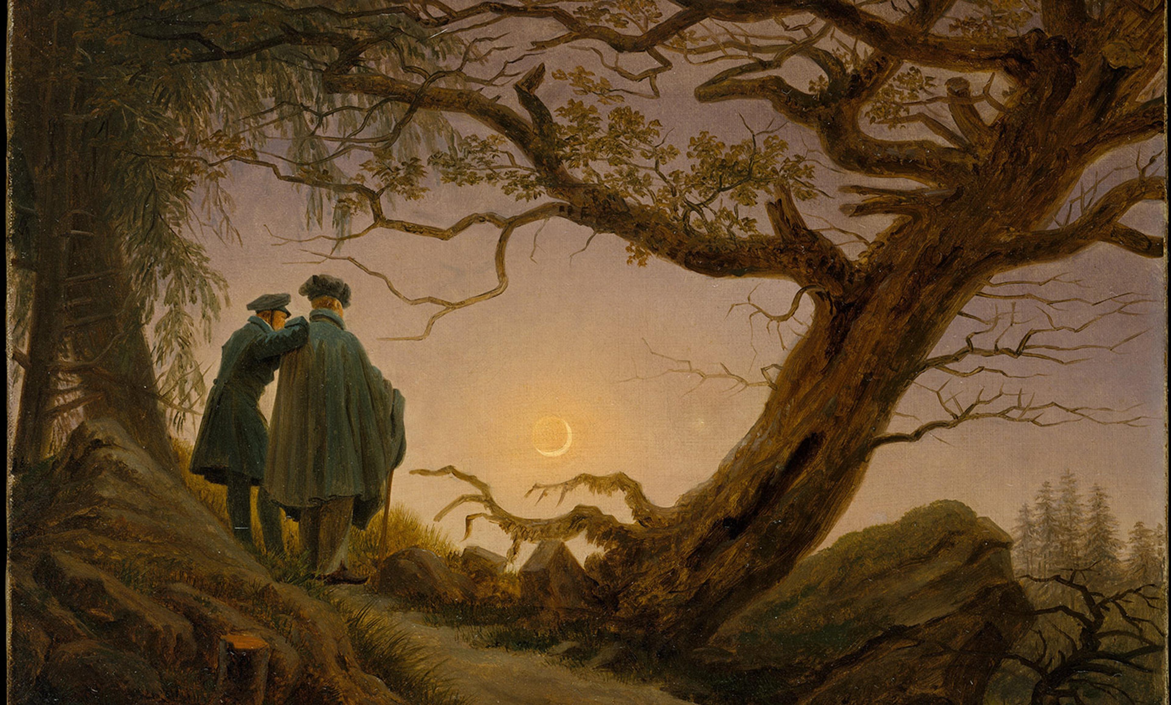 <p><em>Two Men Contemplating the Moon</em> by Caspar David Friedrich. 1825-30. <em>Courtesy Wikipedia</em></p>