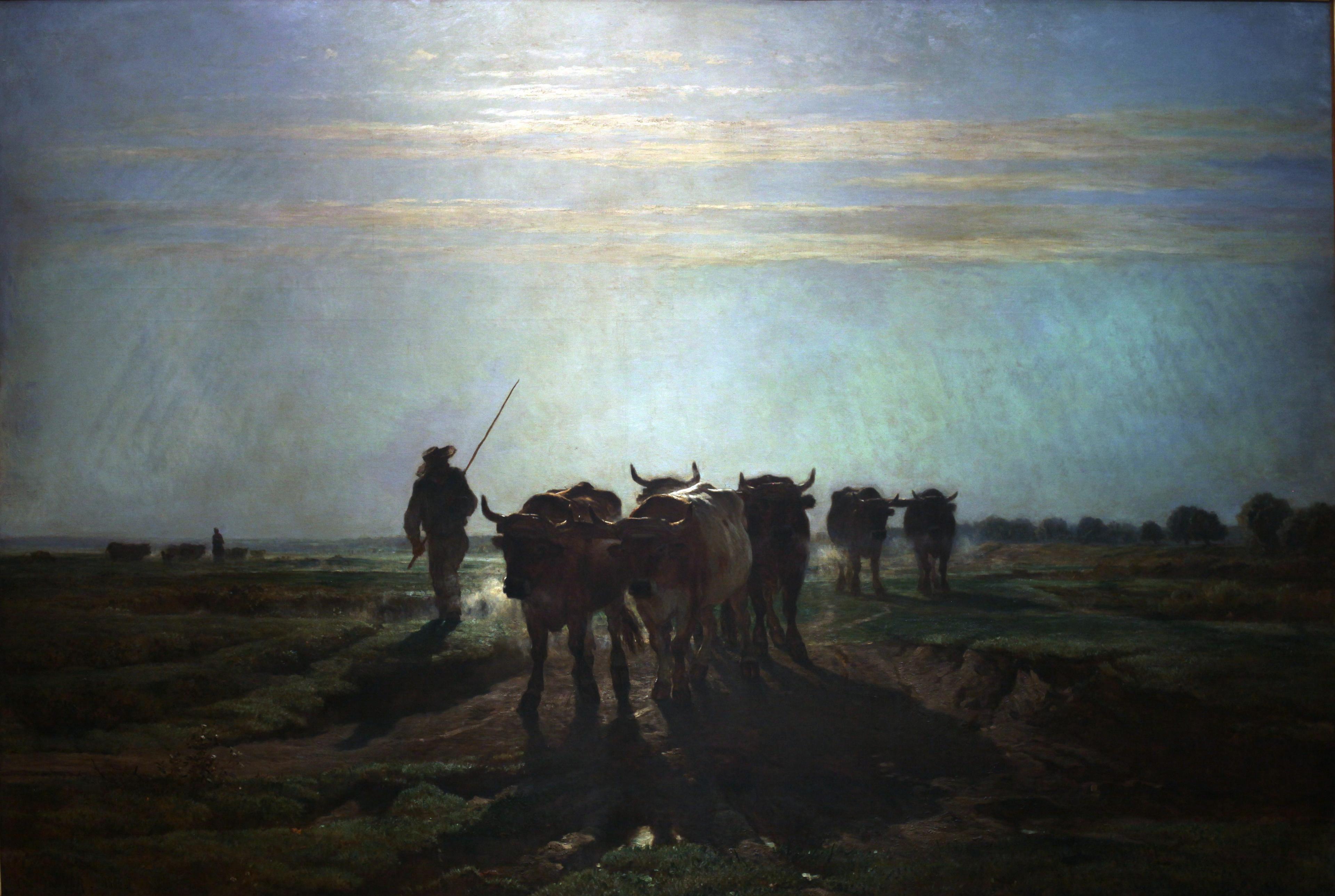 <p><em>Oxen on their way to work </em>by Constant Troyon, Barbizon school, 1855. <em>Courtesy Wikimedia</em></p>