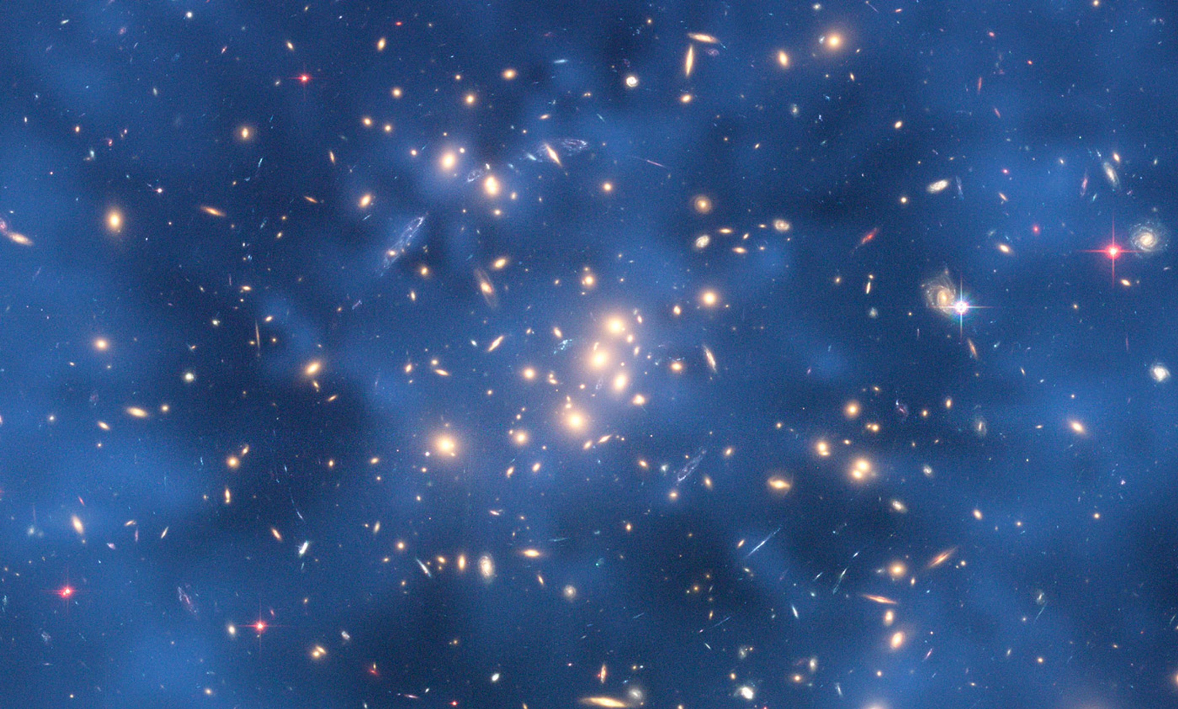<p>A Hubble composite image shows a ring of ‘dark matter’ in the galaxy cluster Cl 0024+17.<em> Courtesy NASA, ESA, MJ Jee and H Ford (Johns Hopkins University)</em></p>