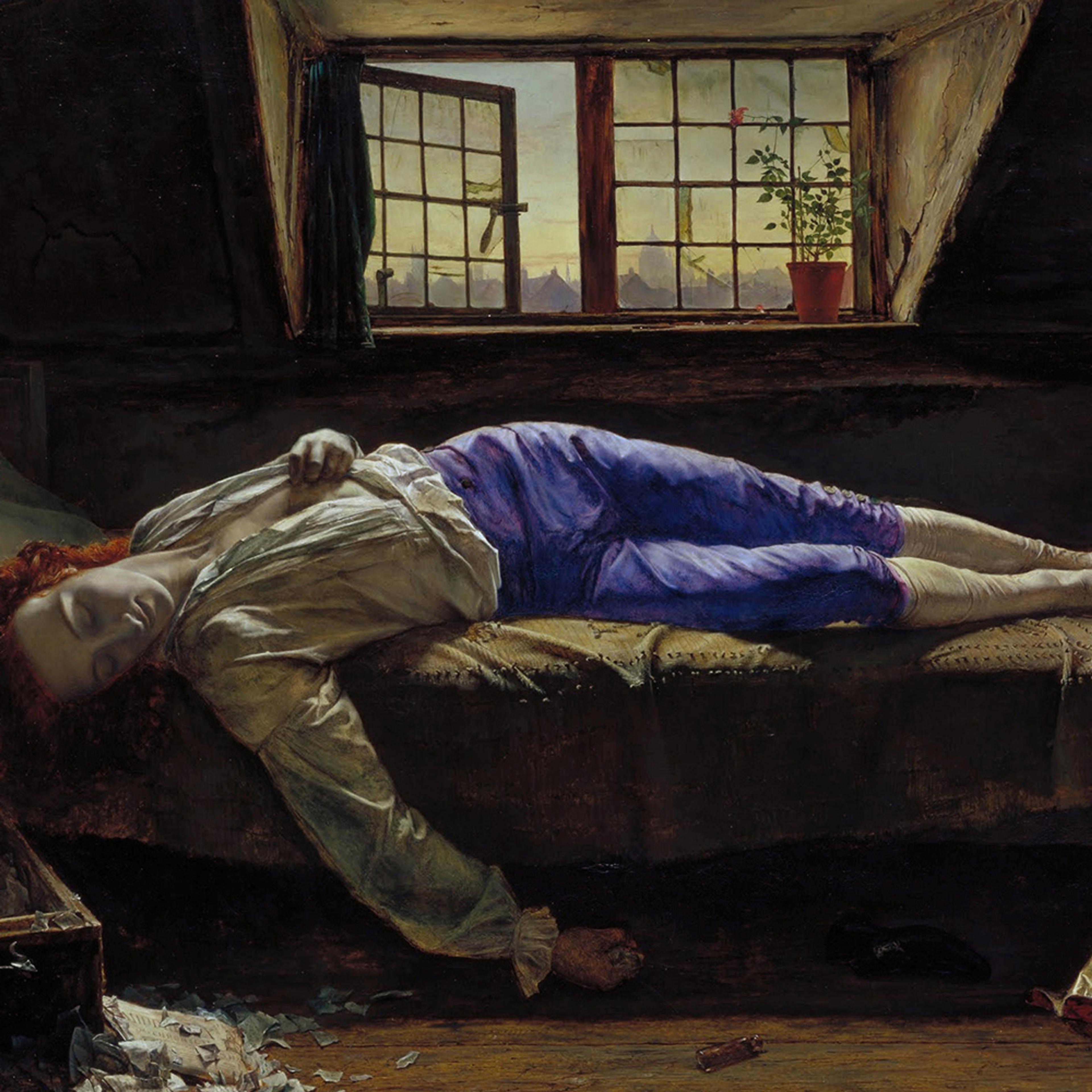 <p>Detail from <em>The Death of Chatterton</em> by Henry Wallis/Wikimedia</p>