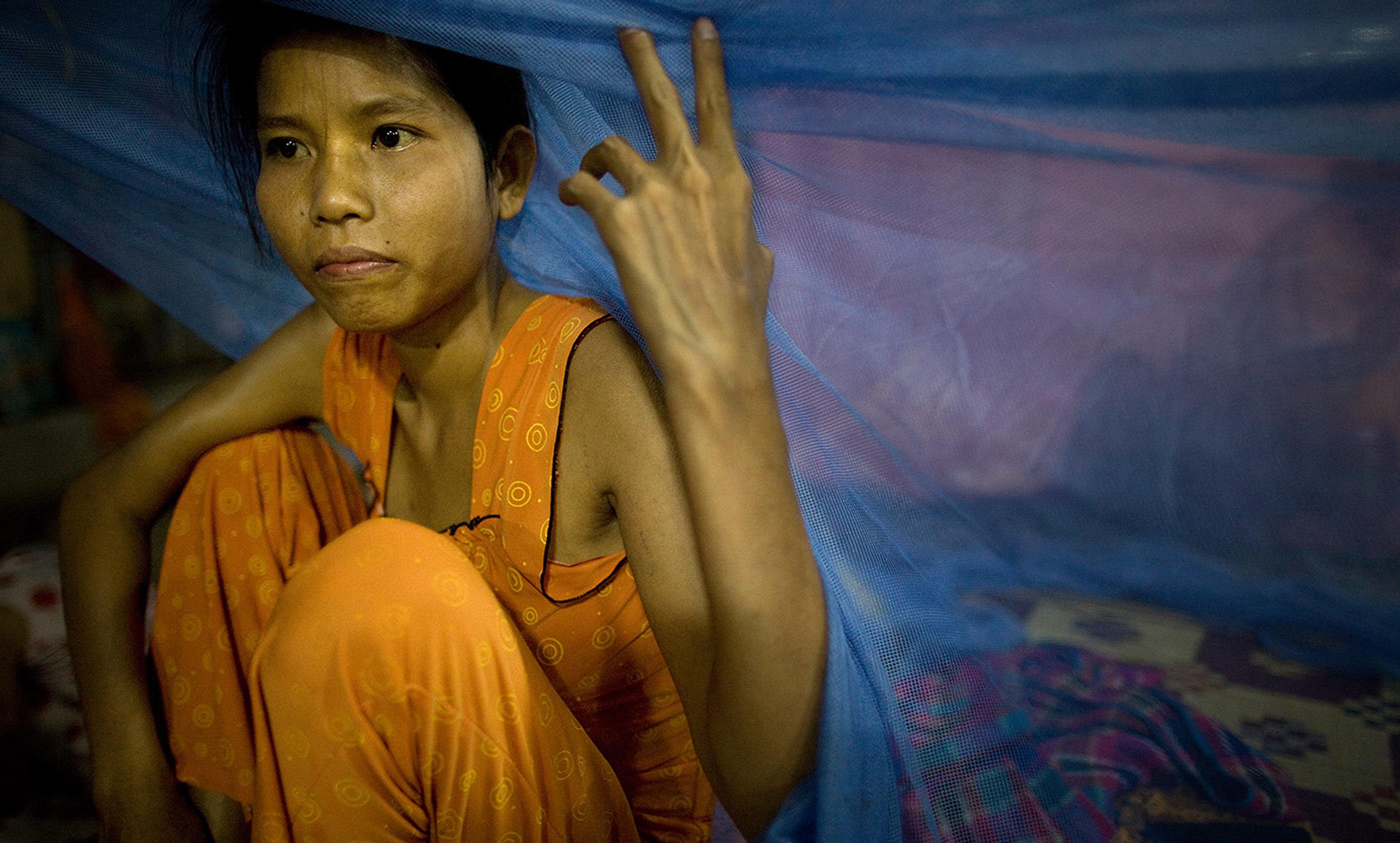 <p>A drug user with HIV/AIDS at Korsang, an NGO specialising in the care of addicts in Phnom Penh, 15 February 2010. <em>Photo by Paula Bronstein/Getty</em></p>