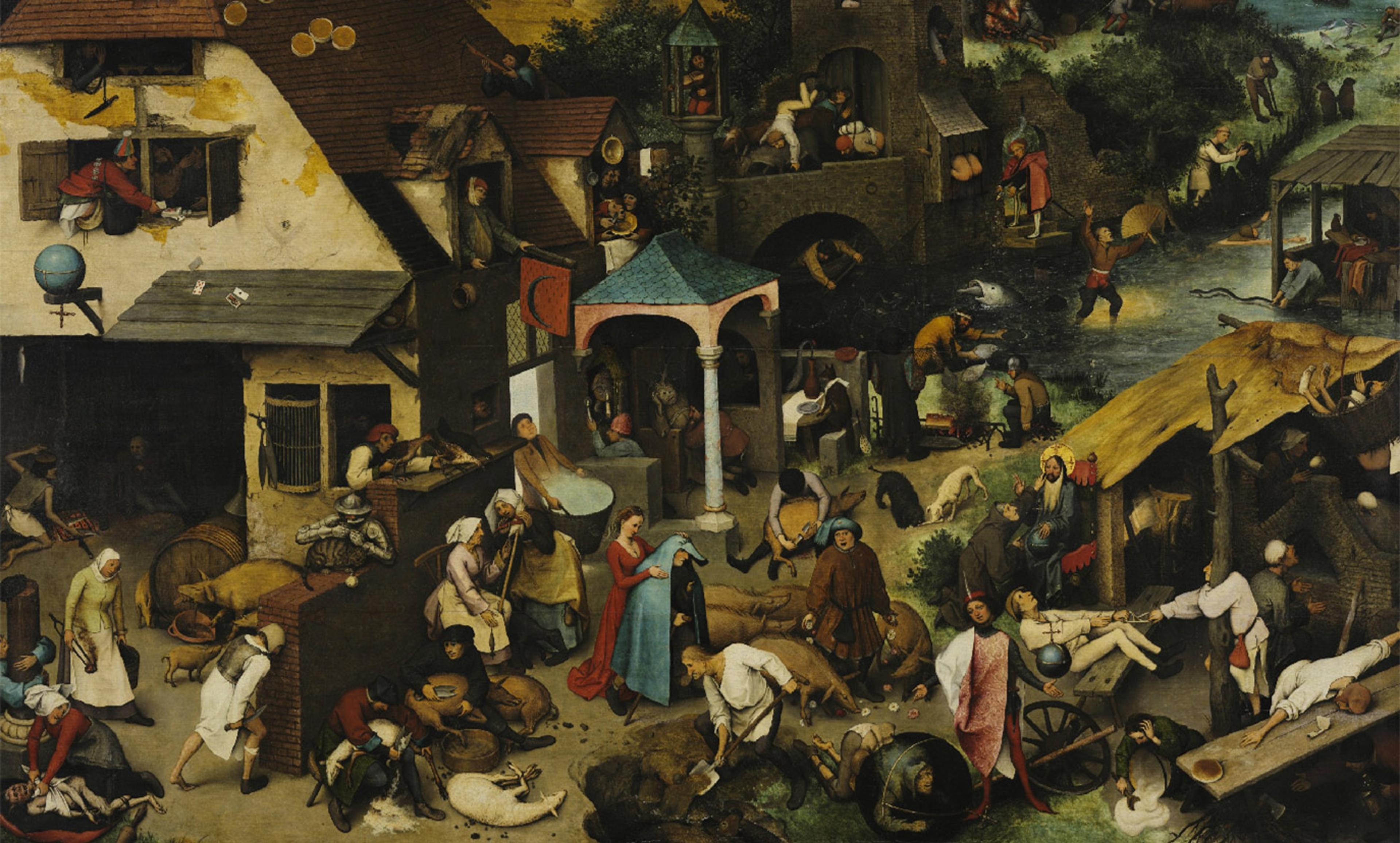 <p>A messy life. Detail from <em>The Netherlandish Proverbs</em> (1559) by Pieter Bruegel the Elder. <em>Image courtesy Gemäldegalerie, Berlin</em></p>