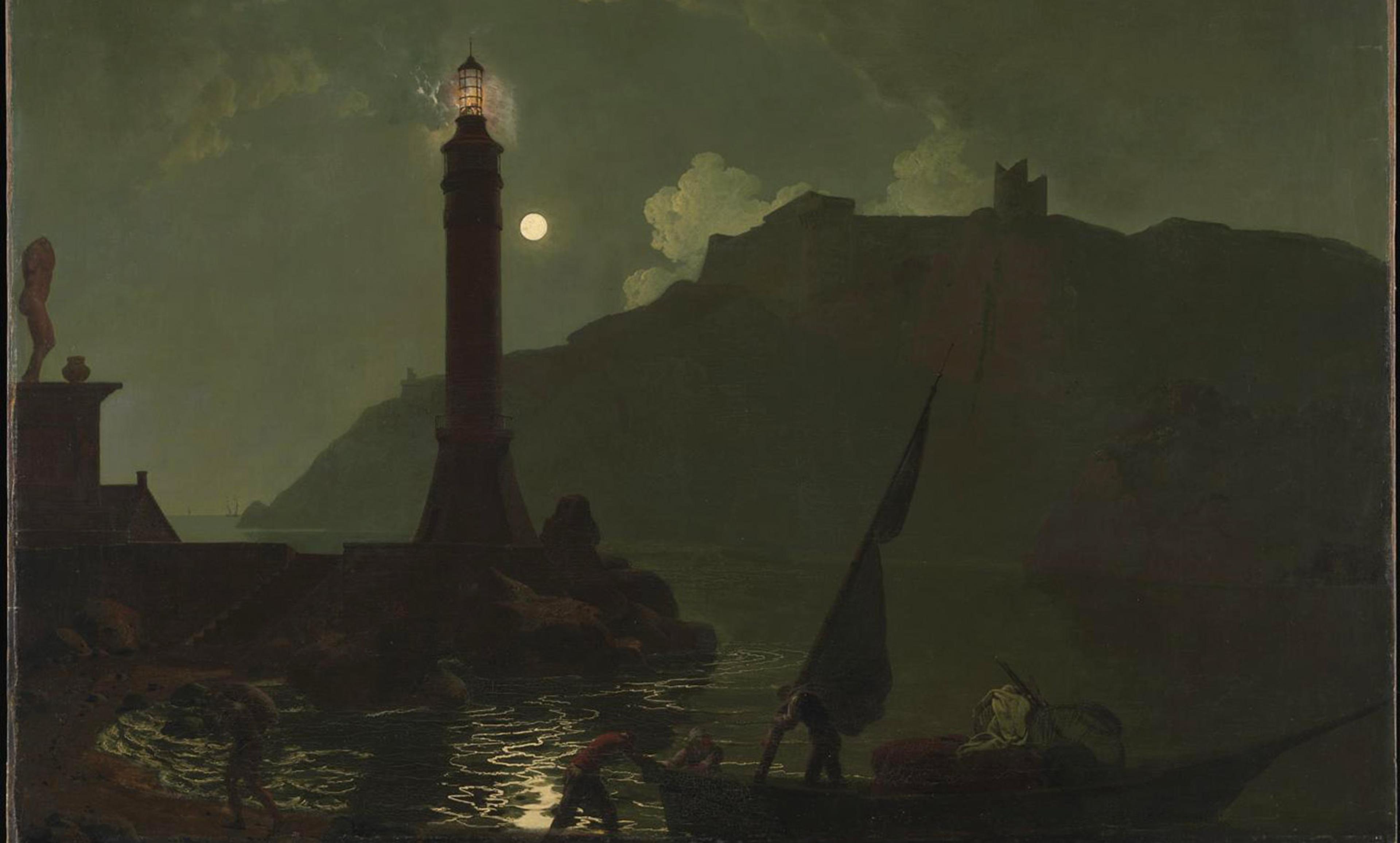 <p><em>A Moonlight with a Lighthouse, Coast of Tuscany</em> (1789) by Joseph Wright of Derby. <em>Courtesy Tate Britain, London</em></p>