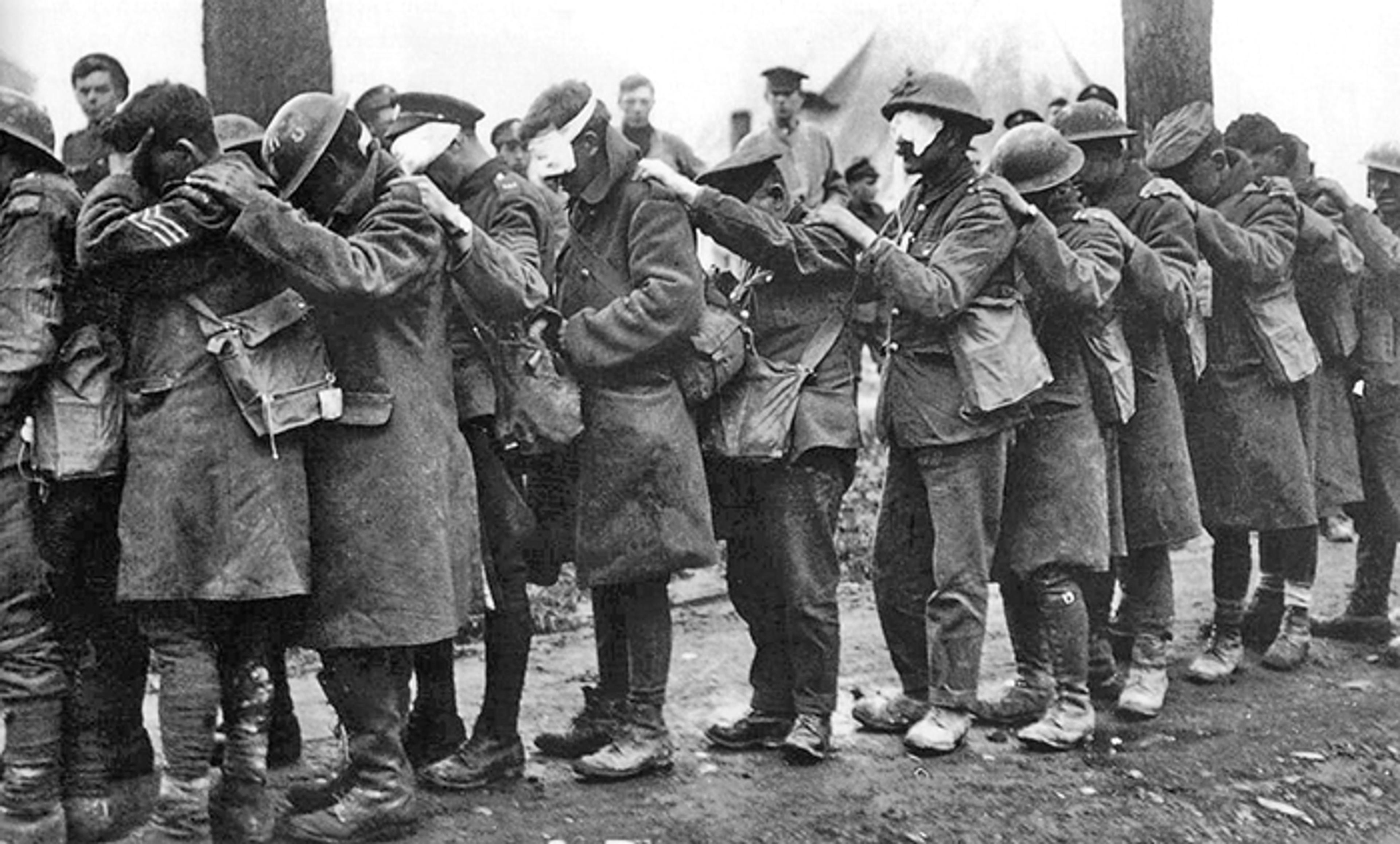 <p>British Army gas casualties, April 1918. <em>Wikipedia</em></p>
