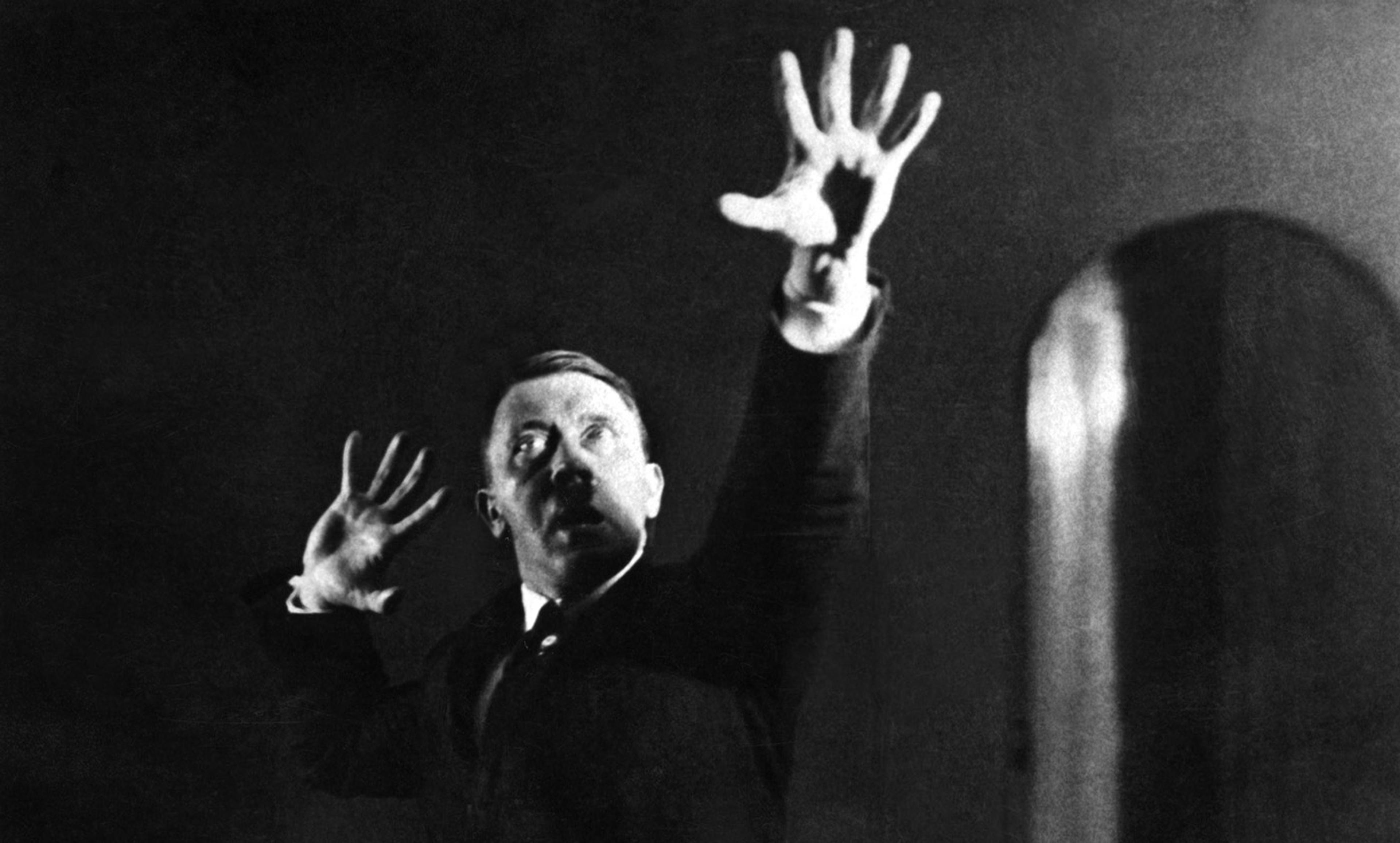 <p>Look into my eyes… Adolf Hitler photographed by his personal photographer practicing for public speaking in 1925. <em>Photo by Gamma/Getty</em></p>