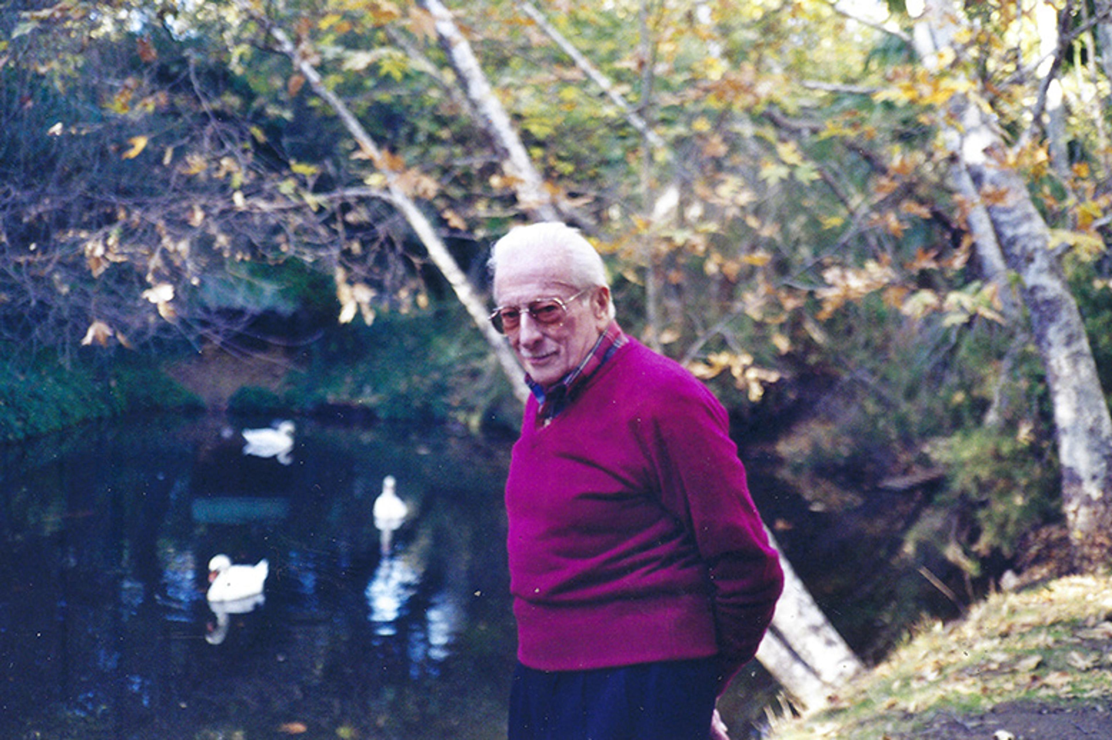 The author’s father at a park by his home in Los Angeles